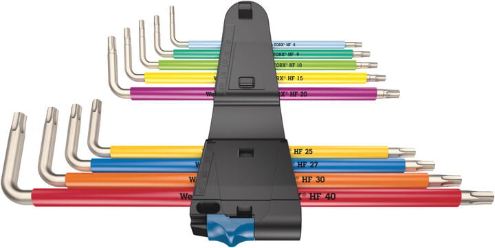 Wera Tools Metric Stainless 3967/9 TX SXL Multicolor HF 1 L-Key Set, large image number 1