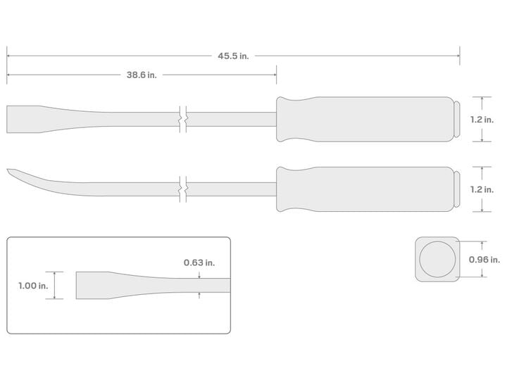 Tekton 45 Inch Angled End Handled Pry Bar, large image number 6