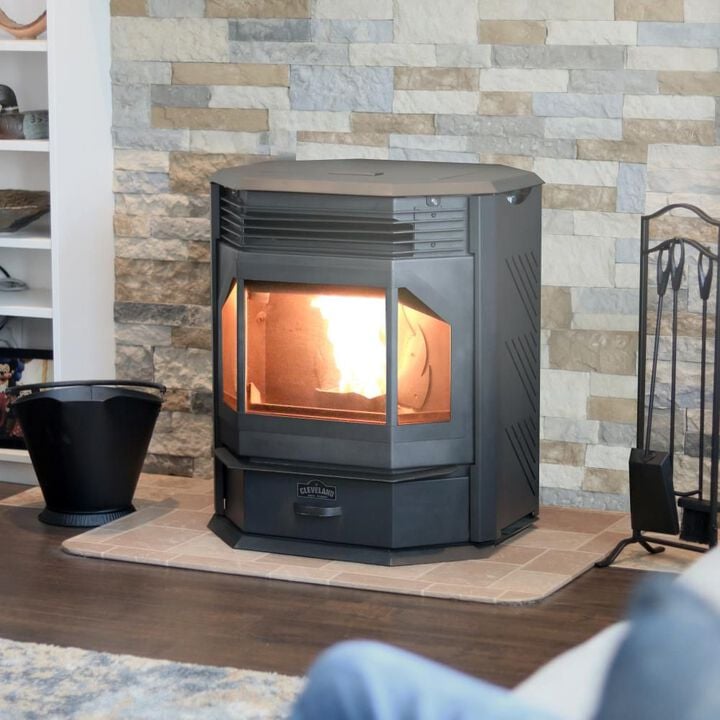 Cleveland Iron Works No.210 Bay Front EPA Approved High-Efficiency Pellet Stove with Smart Home Technology Heats 2500 St Ft Area, large image number 2