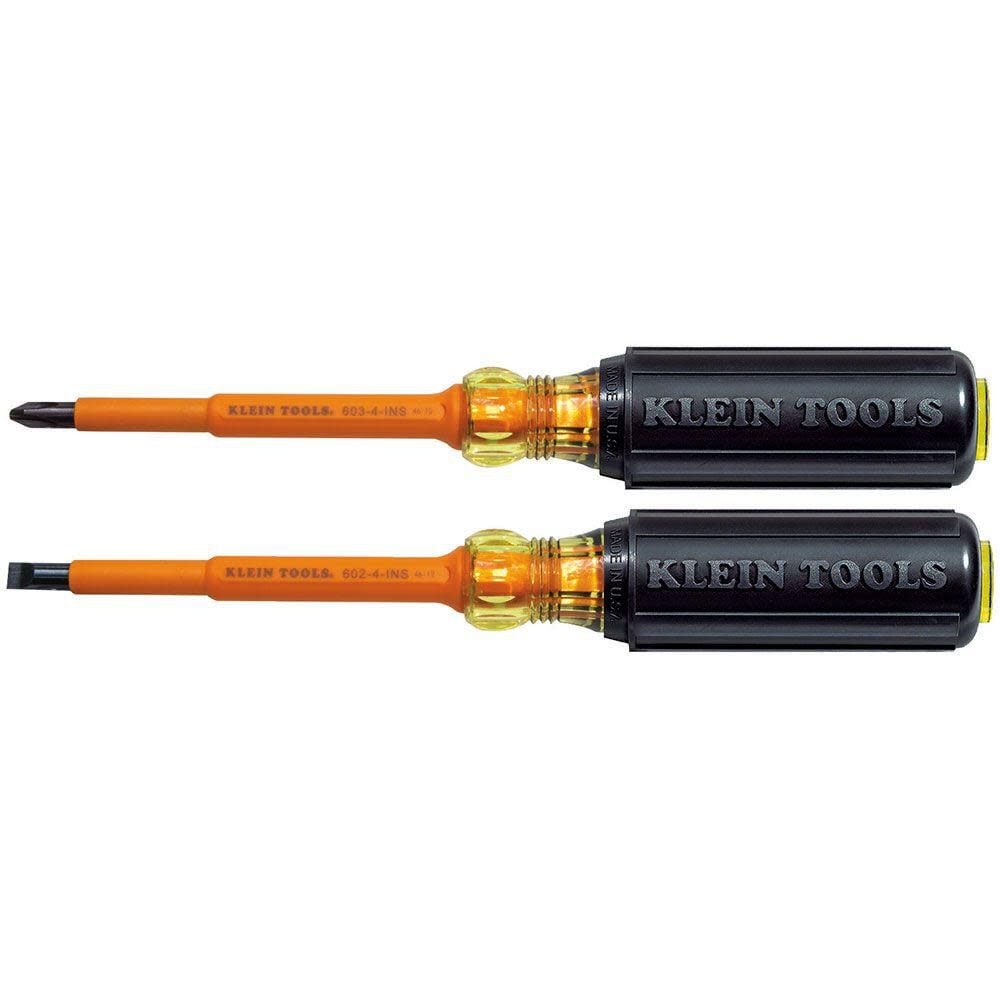 Klein Tools 2pc 4In Insulated Screwdriver Set, large image number 1