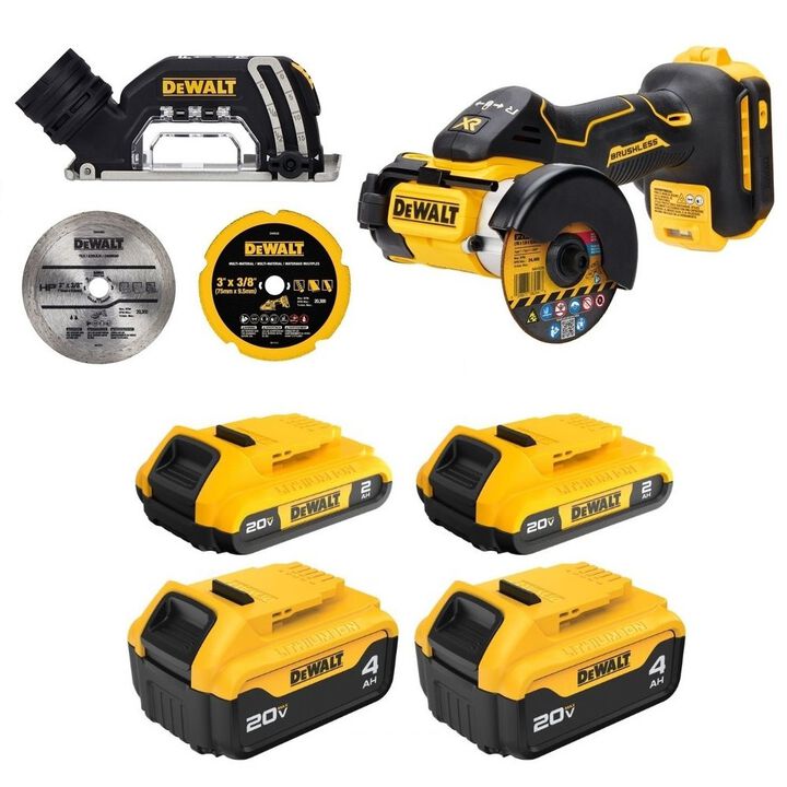 DEWALT 20V MAX 3 Inch Cordless Cut-Off Tool & Battery Pack Bundle
