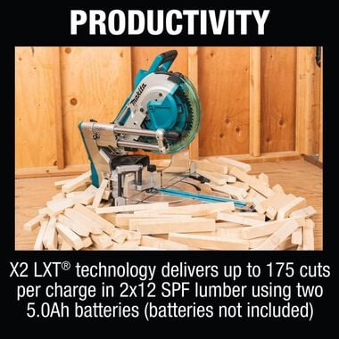 Makita 18V X2 LXT 36V 12in Miter Saw with Laser (Bare Tool), large image number 11