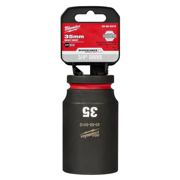 Milwaukee SHOCKWAVE Impact Duty Socket 3/4in Drive 35MM Deep 6 Point, large image number 0