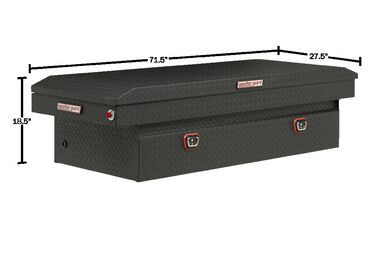 Weather Guard Saddle Truck Tool Box Aluminum Full Extra Wide Textured Matte Black, large image number 4