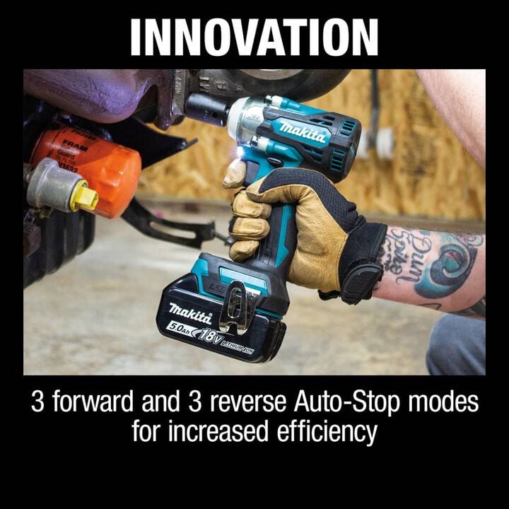 Makita 18V LXT 1/2in Sq Drive Impact Wrench Kit with Detent Anvil, large image number 2
