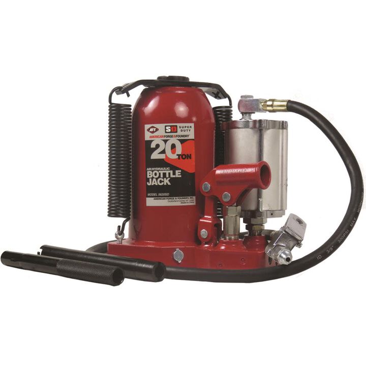 American Forge Air/Hydraulic Bottle Jack with Welded Tank and Frame 20 Ton