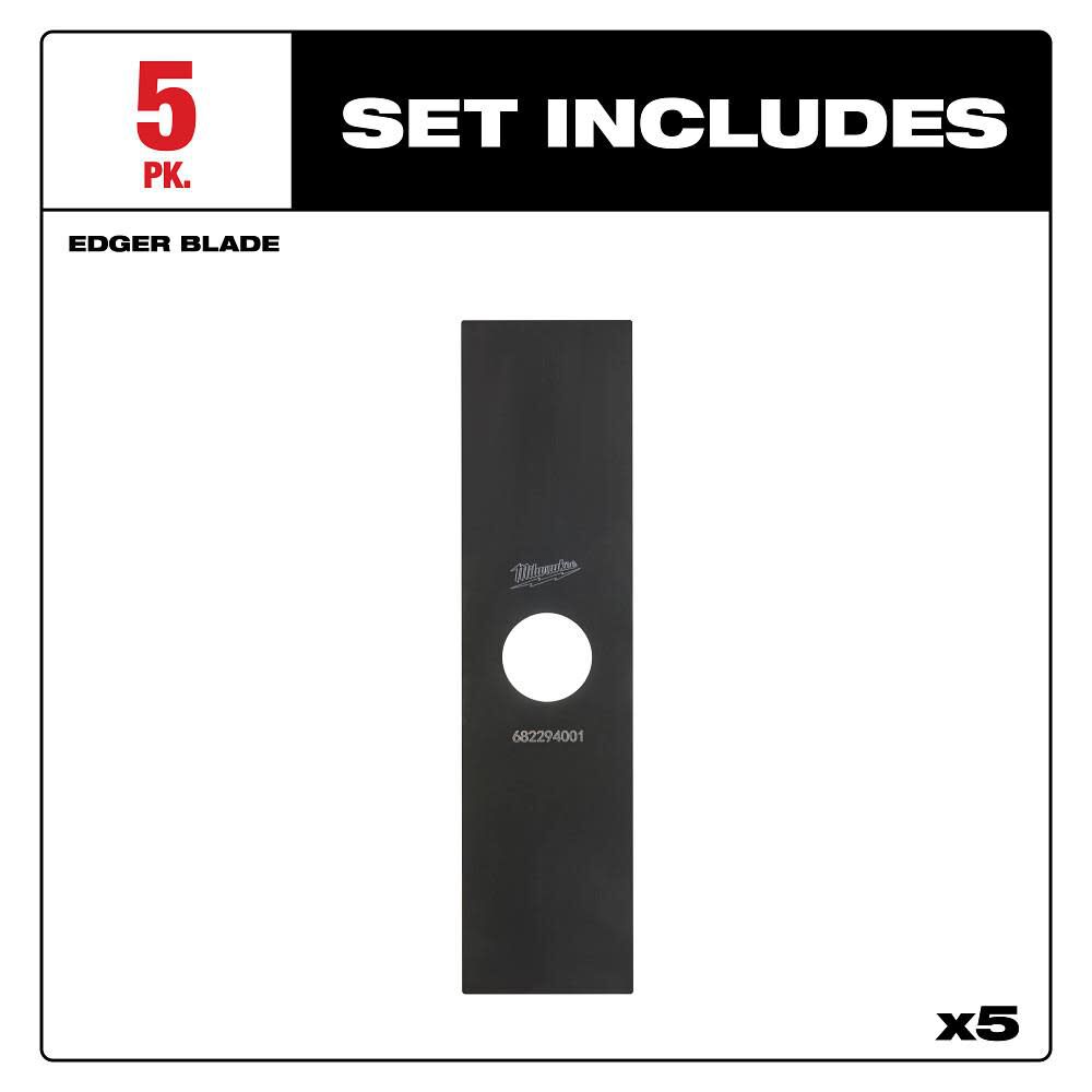 Milwaukee 8 Inch Edger Blade, 5 Pack, large image number 2