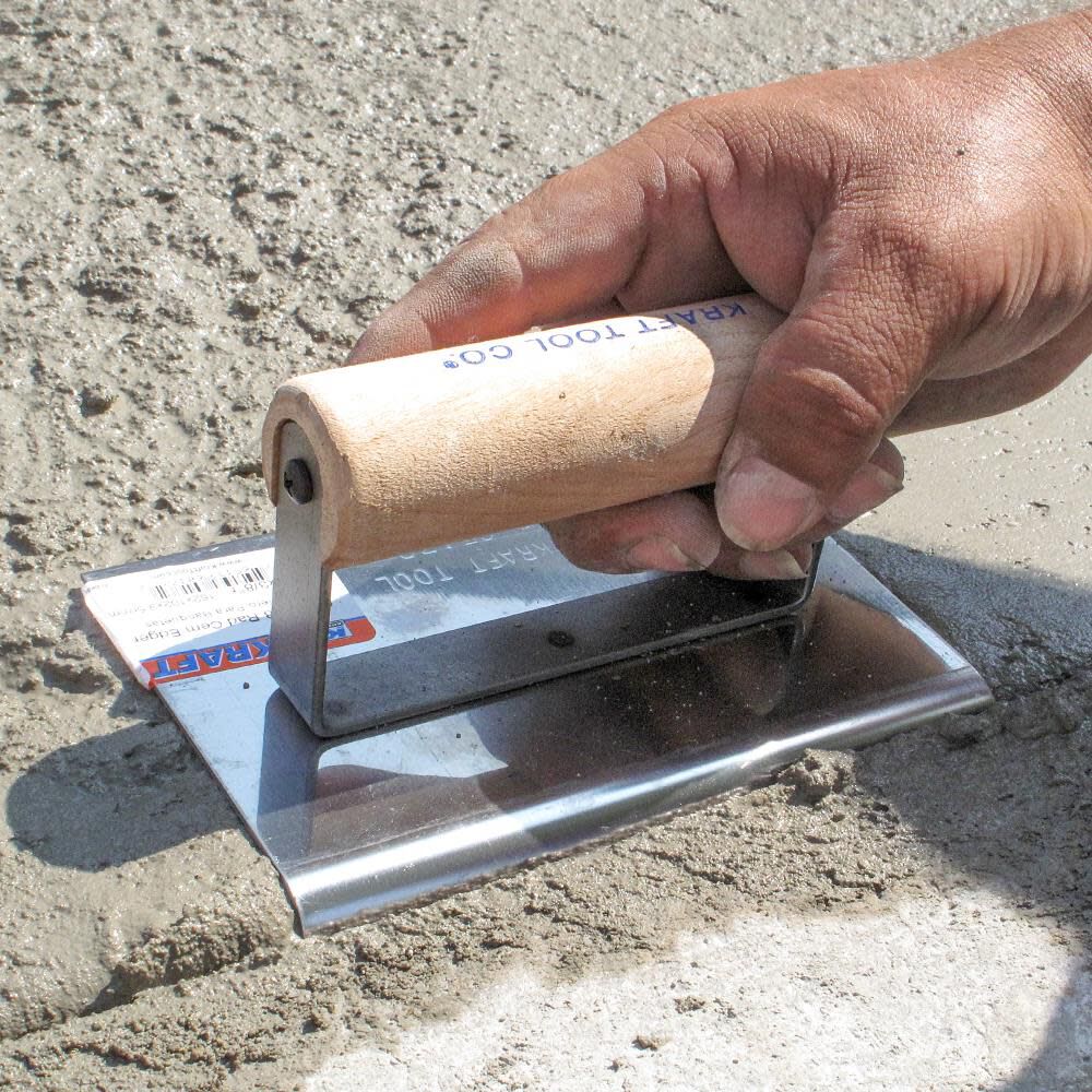 Kraft Tool Co 8in x 4in 1/2in R 5/8in L Cement Edger, large image number 2