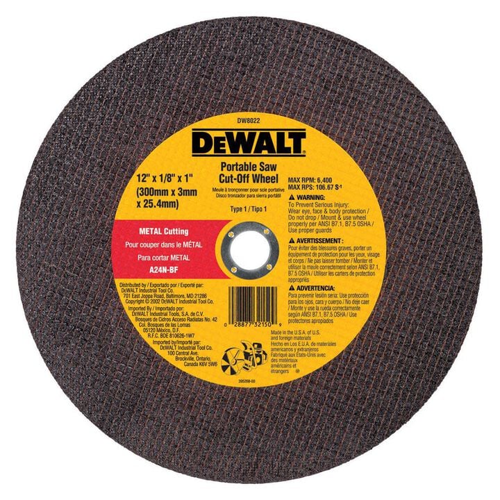 DEWALT High-Performance Aluminum Oxide Circular Saw Blade, large image number 0