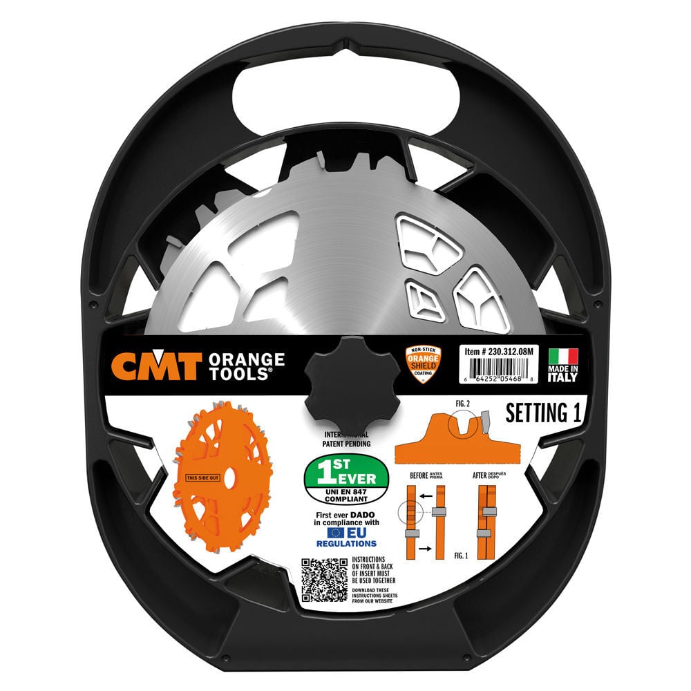 CMT 8in 12T Wood Locked Dado Pro Blade Set, large image number 9