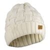 Mobile Warming Heated Cable Knitted Beanie Unisex Cream One size, small image number 1