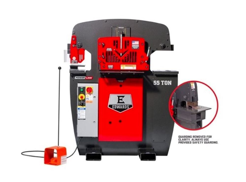Edwards 230V 3 Phase 55 Ton Ironworker with Coper Notcher, large image number 1