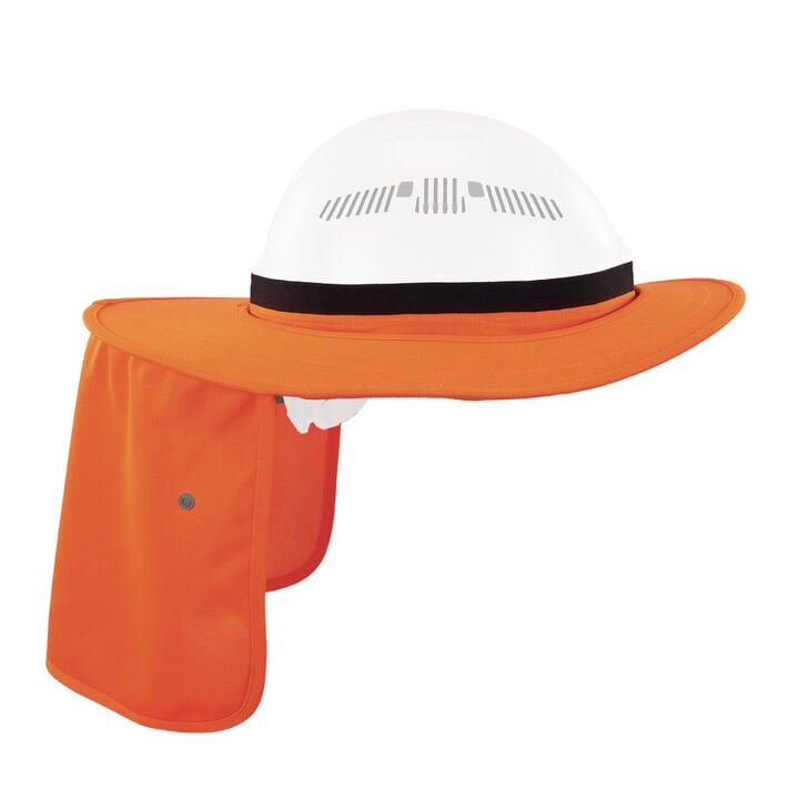 Ergodyne Universal Hard Hat Brim with Neck Shade Orange