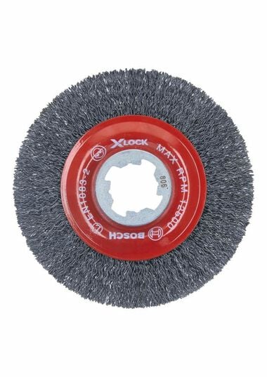 Bosch 4-1/2 Inch Wheel Dia. X-LOCK Arbor Tempered Steel Crimped Wire Wheel