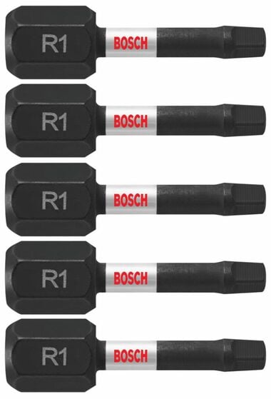 Bosch 5 pc. Impact Tough 1 In. Square #1 Insert Bits