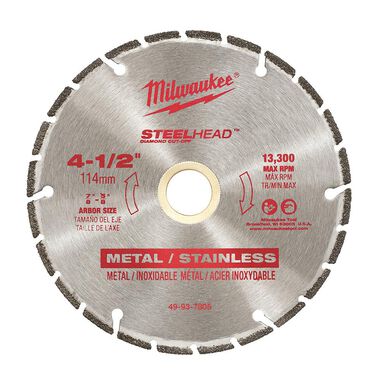 Milwaukee 4-1/2 In. STEELHEAD Diamond Cut-Off Blade, large image number 0