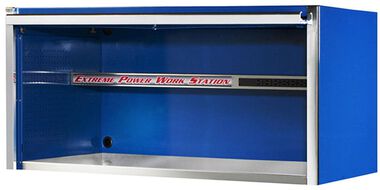 Extreme Tools EX Pro Series Power Workstation Hutch 55in Blue, large image number 0
