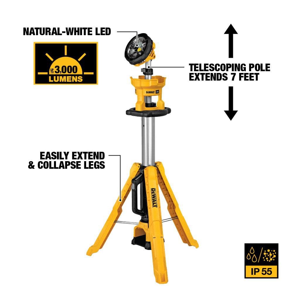 DEWALT 20V MAX Cordless Tripod Light Kit, large image number 5