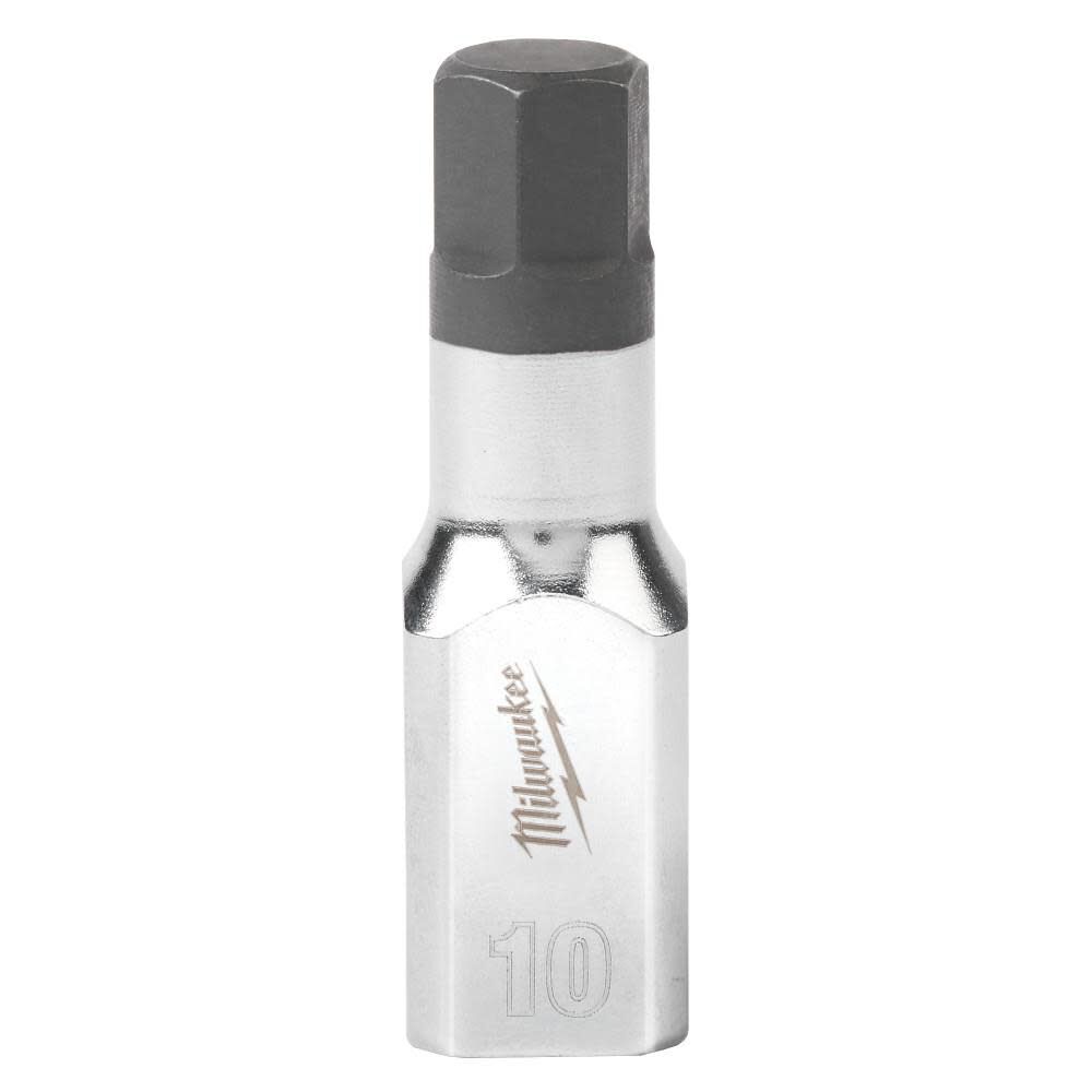 Milwaukee 3/8 Inch Drive 10mm Hex Bit Socket, large image number 1