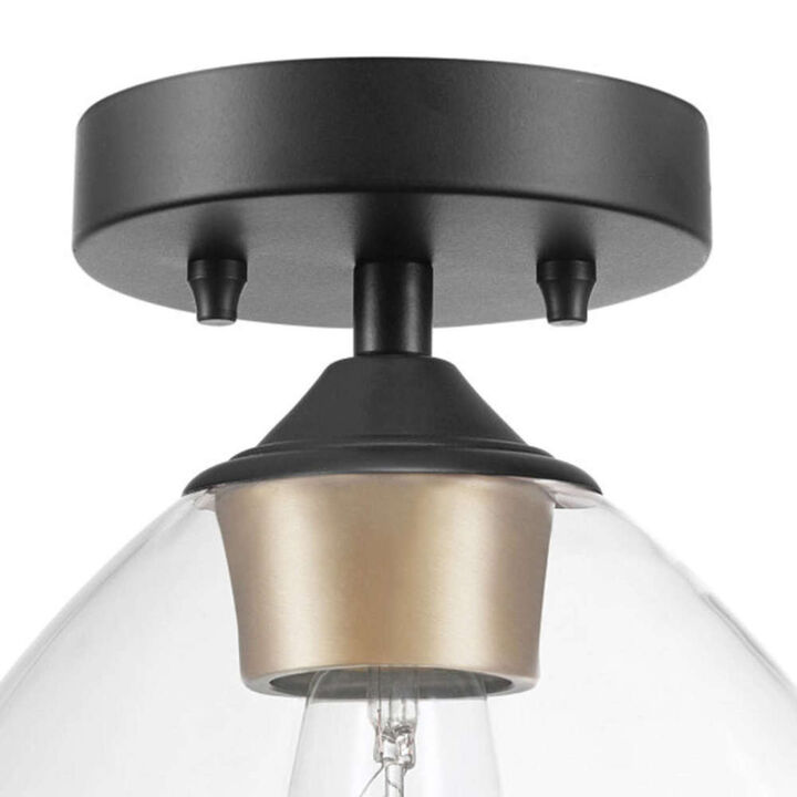 Globe Electric Harrow Ceiling Light Matte Black 60W E26, large image number 1
