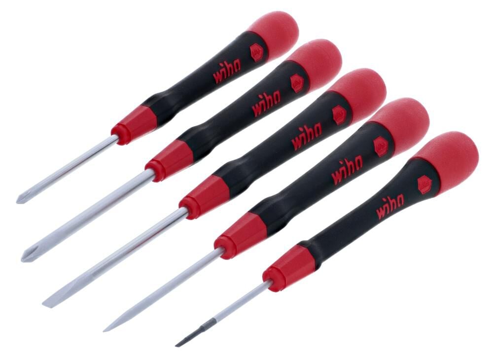 Wiha PicoFinish Slotted & Phillips Precision Screwdriver Set 5pc – 26195