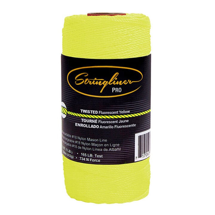 Stringliner #18 Construction Replacement Roll Twisted Fluorescent Yellow 1080 ft