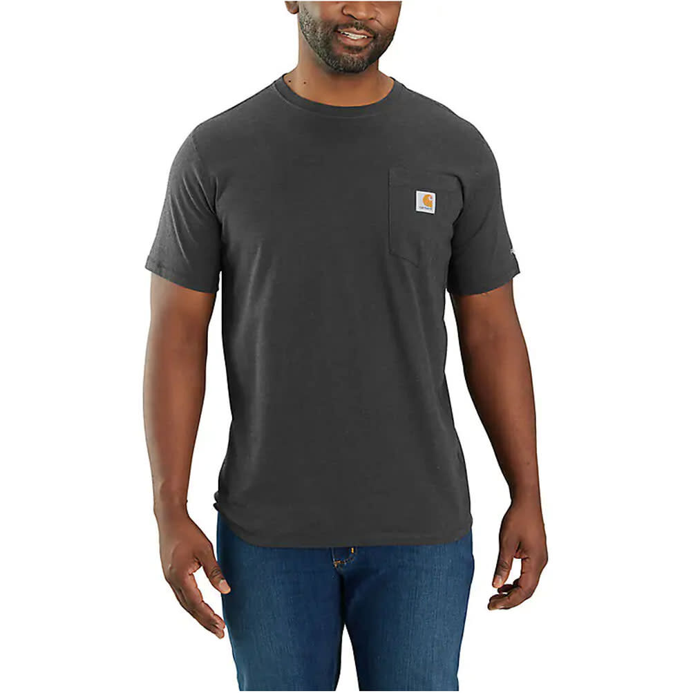 Carhartt Force Relaxed Short-Sleeve Pocket T-Shirt, Carbon Heather, Size 3XL – 106652-CRH-3XL