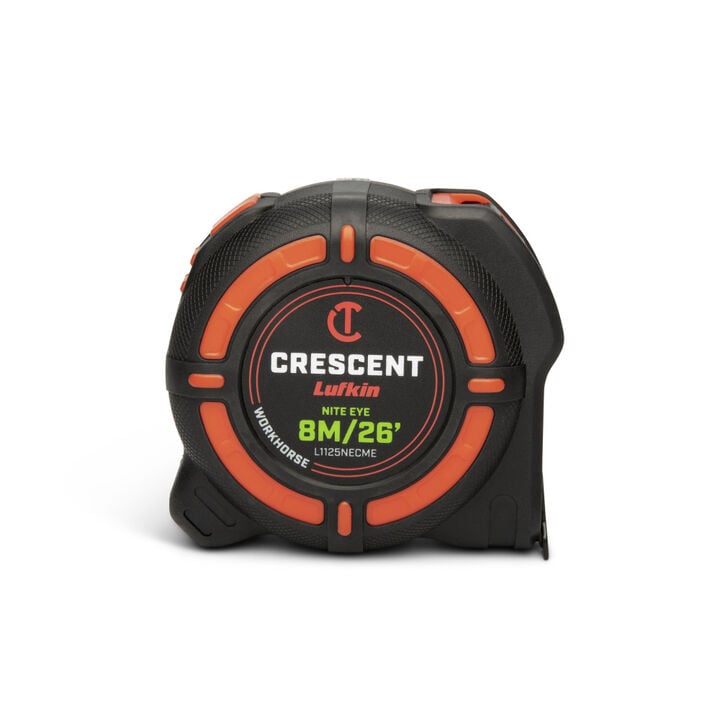 Crescent Lufkin 1-1/4 Inch x 8 M/25 Ft. WORKHORSE NITE EYE Tape Measure, large image number 0