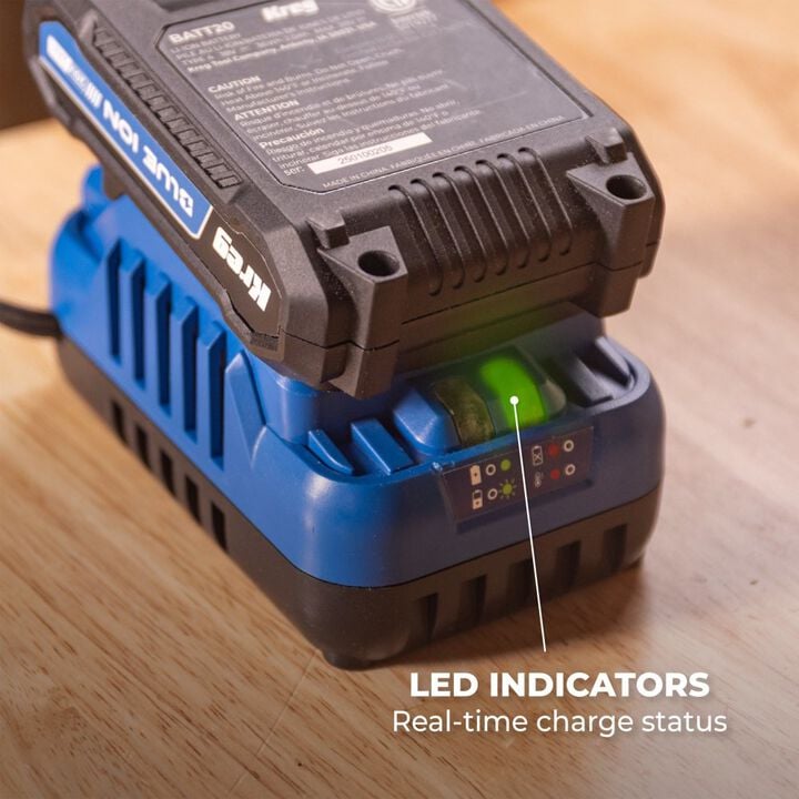 Kreg Blue Ion 20V 2.0 Ah Battery 2 Pack and Standard Charger Starter Kit, large image number 7