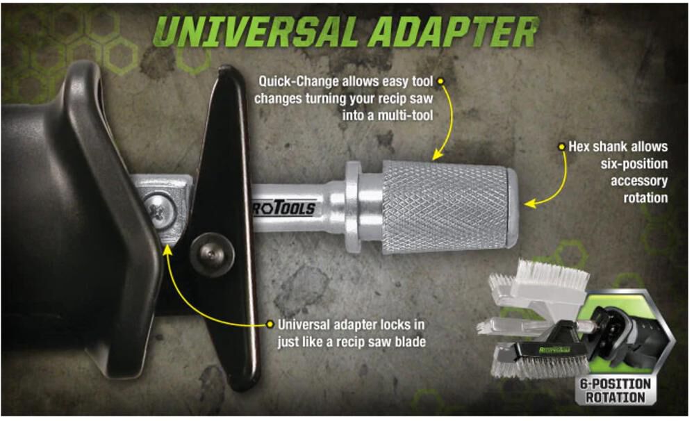 Reciprotools Recipro Universal Adapter for Reciprocating Saws RCT-A10 ...