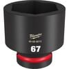Milwaukee Impact Socket 1in Drive 67mm Standard 6 Point, small image number 1