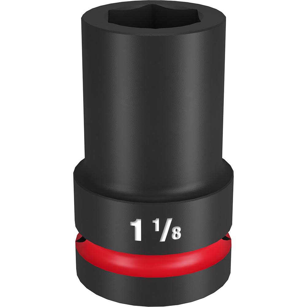 Milwaukee SHOCKWAVE Impact Duty Socket 1in Drive 1-1/8in Deep 6 Point, large image number 1