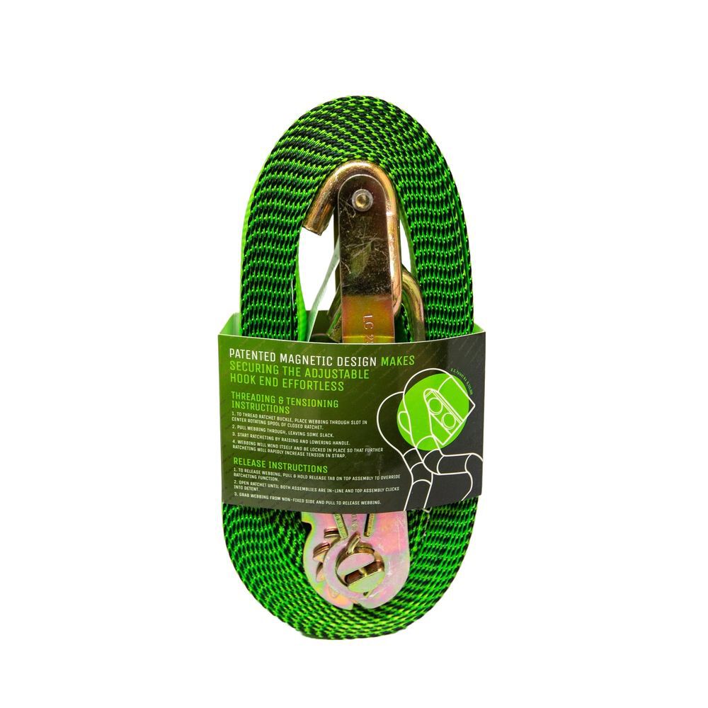 Fusion Grip Ratchet Strap with Magnetic Hook, 2 Inch x 27ft, large image number 1