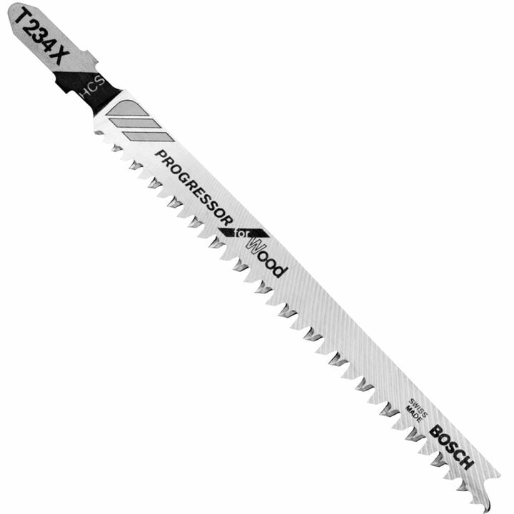 Bosch Jig Saw Blades 3pc 4 5/8in 8 12 TPI Progressor for Wood T Shank, large image number 0