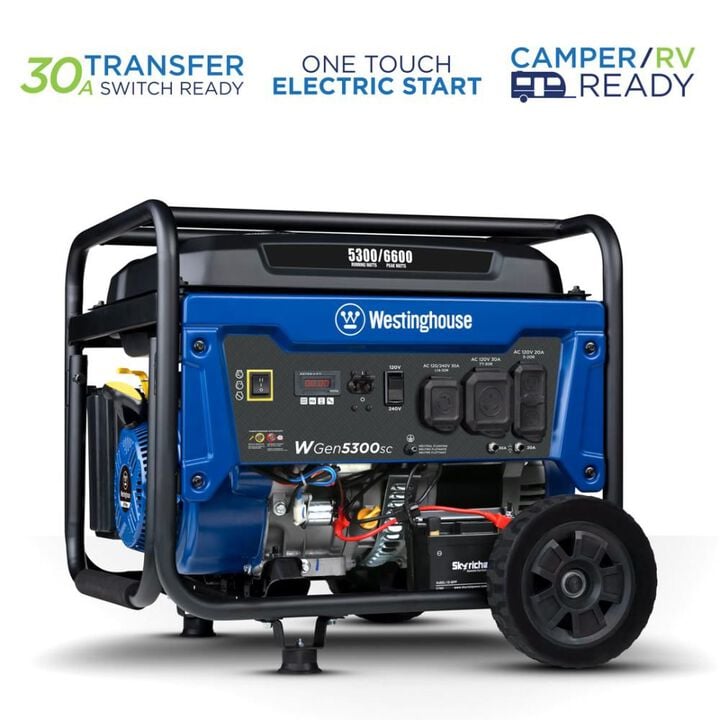 Westinghouse Outdoor Power 6,600 Peak Watt 49-State Portable Generator with CO Sensor