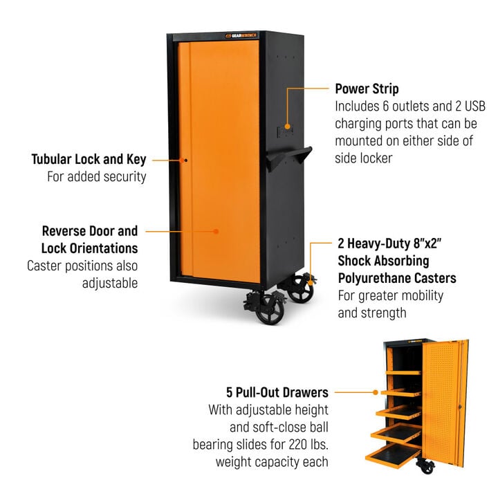 GEARWRENCH 28 Inch x 30 Inch Side Locker for Professional Mobile Workbench, large image number 1