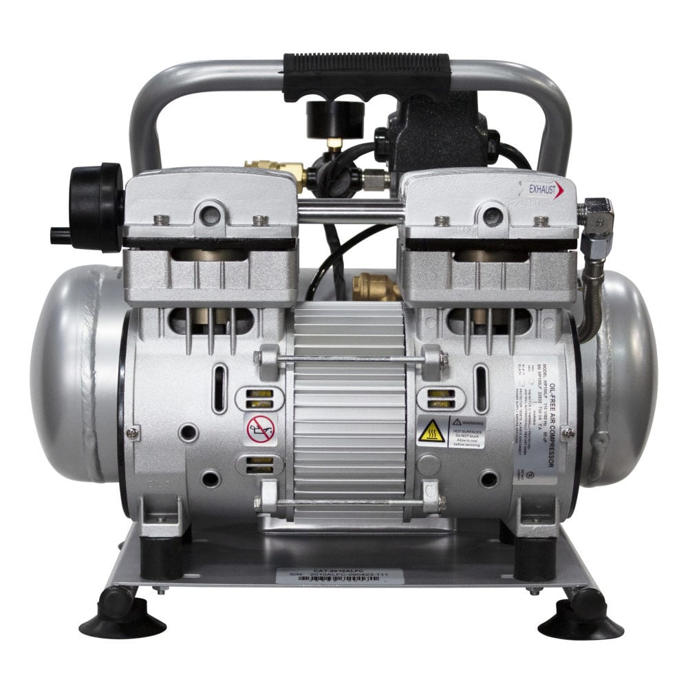 California Air Tools Ultra Quiet Oil-Free Corded 1HP 2 Gallon Industrial Aluminum Tank Air Compressor with Long Life Motor-Pump, large image number 6