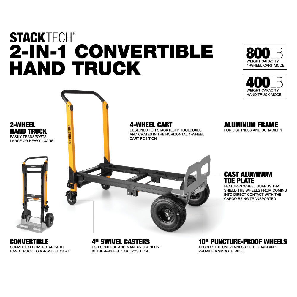 Toughbuilt StackTech Convertible Hand Truck, large image number 2