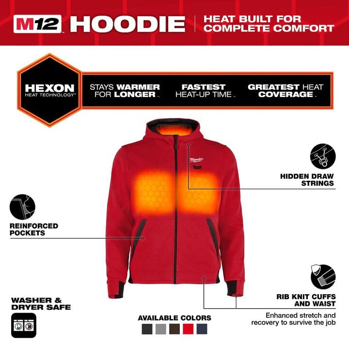 Milwaukee M12 Heated Hoodie with Heated Gear Power Source with App Control, large image number 1