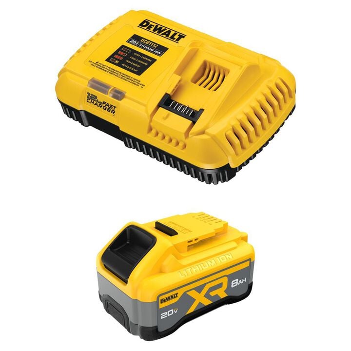 DEWALT 20V 8 Ah Battery Lithium-ion and Charger