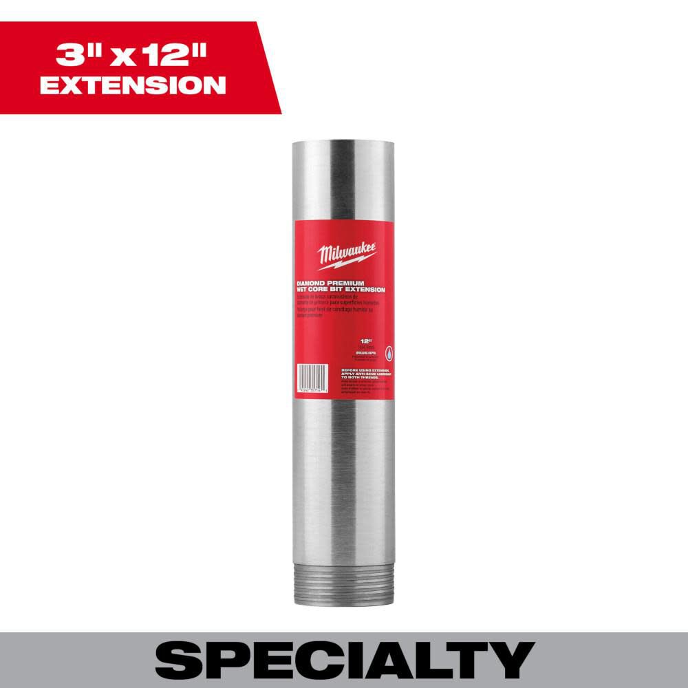 Milwaukee 5 In. x 12 In. Diamond Premium Wet Core Bit Extension, large image number 5