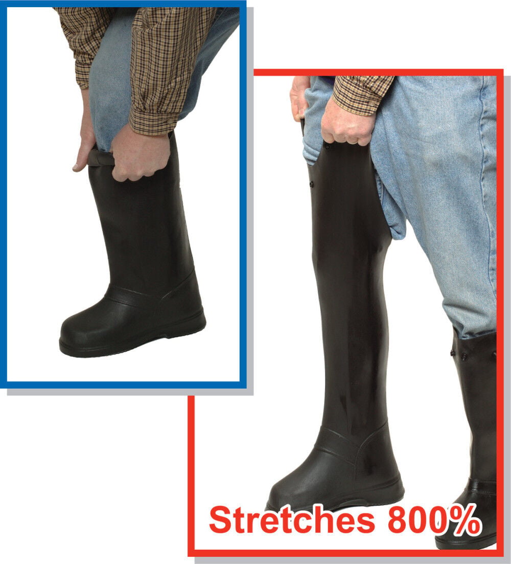 TREDS 17 Inch Rubber Concrete Over-the-Shoe Slush Boots Black 2X Size 17+, large image number 8