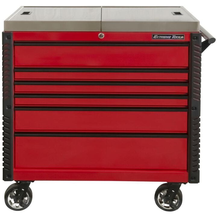 Extreme Tools 41in Tool Cart Stainless Steel Sliding Top
