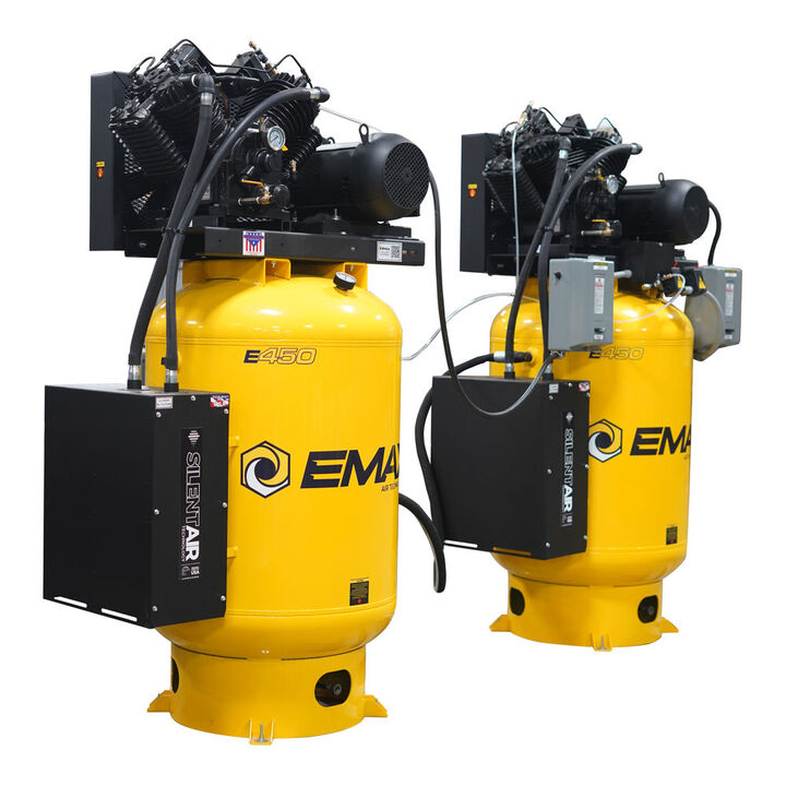EMAX 460V 10HP 3PH 120 Gallon Alt Vertical Air Compressor with Radiator, large image number 4