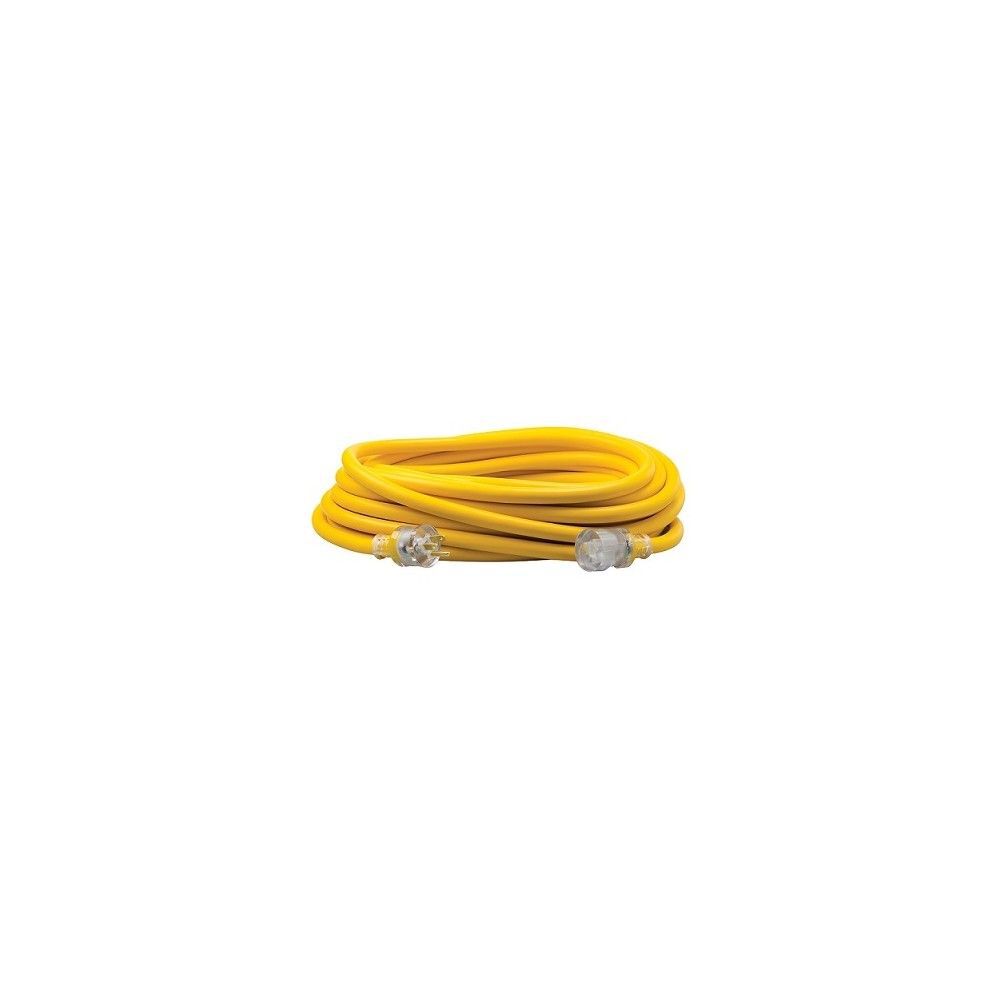 Southwire SEOOW Polar Solar 25 Ft Yellow 12/3 Heavy-Duty Outdoor Extension Cord with Power Light Indicator, large image number 3