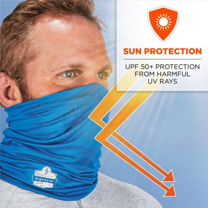 Ergodyne Chill Its 6487 Cooling Multi Band Neck Gaiter, Blue, large image number 5