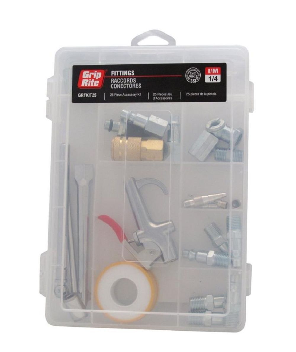 Grip Rite 25-Piece Fitting and Air Hose Accessory Kit, large image number 1