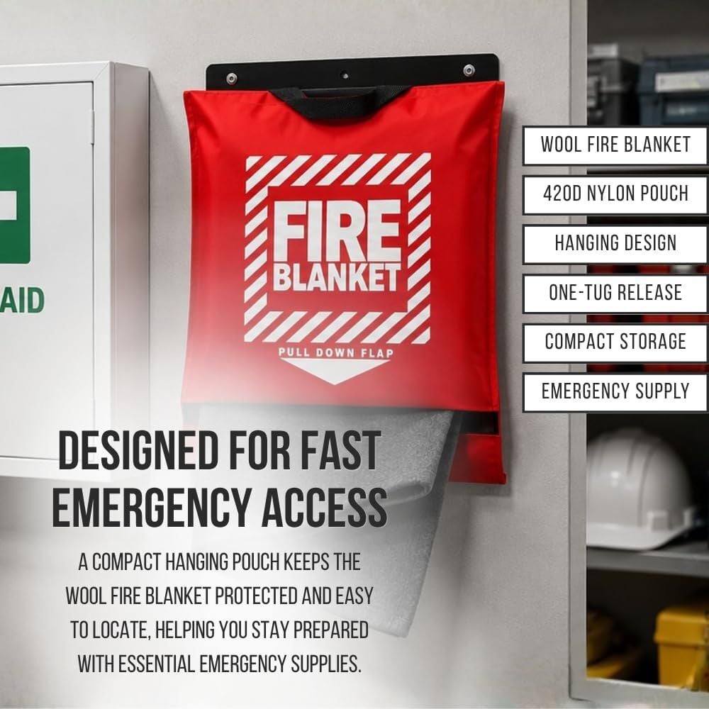 First Aid Only 62 x 80 Inch Wool Fire Blanket, large image number 5