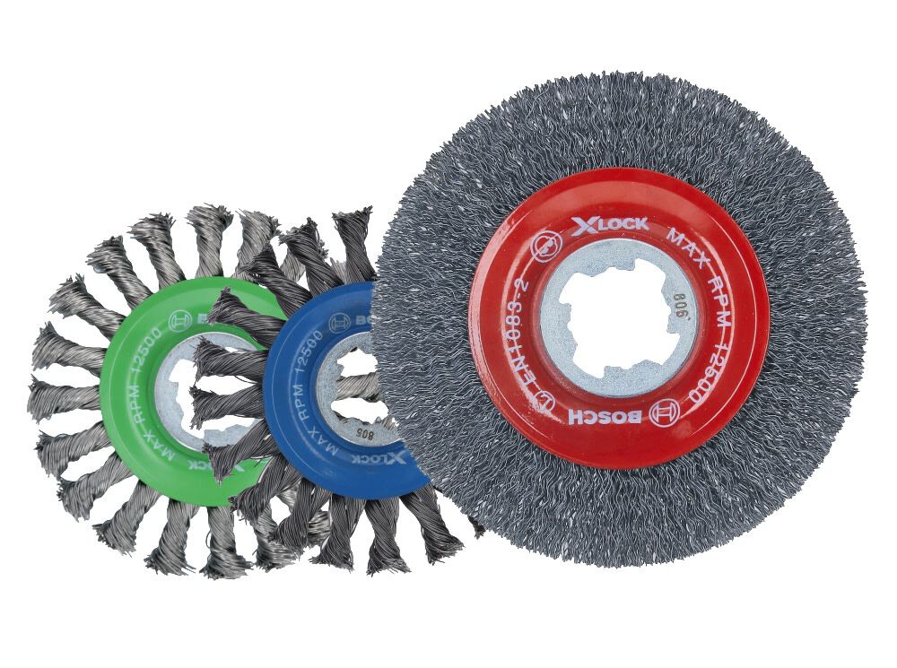 Bosch 4-1/2 Inch Wheel Dia. X-LOCK Arbor Stainless Steel Full Cable Knotted Wire Wheel, large image number 2