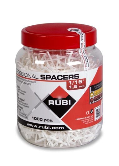 Rubi Tools Spacers 1/16 In. (Jar-1000 pcs.)